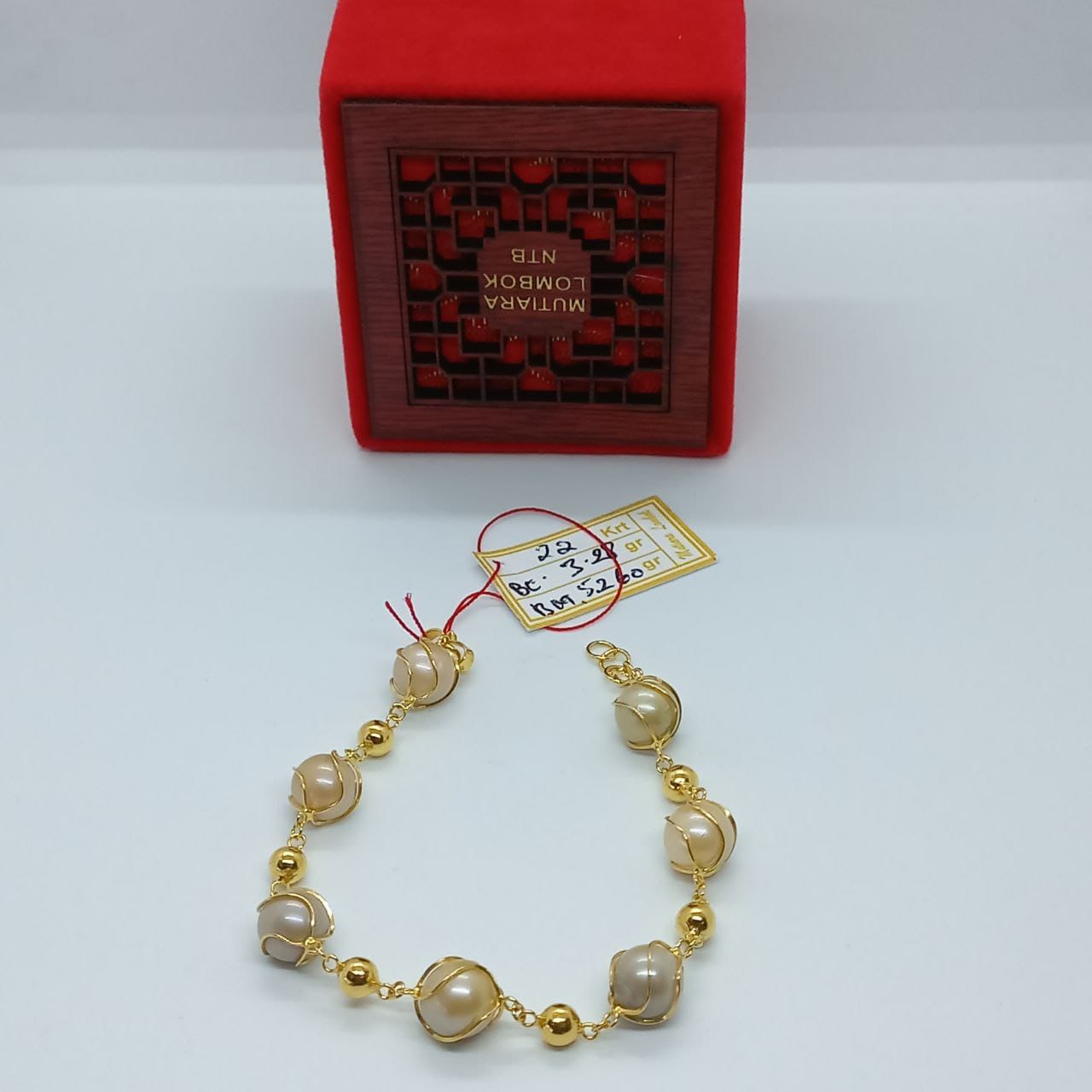 Gelang Emas Mutiara Lombok 9